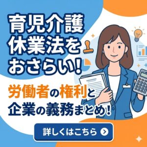 育児介護休業法をおさらい！労働者の権利と企業の義務まとめ！